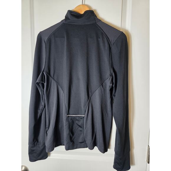 ADIDAS Black Half Zip Active Sporty Track Workout Pullover Jacket SZ L - Picture 2 of 8